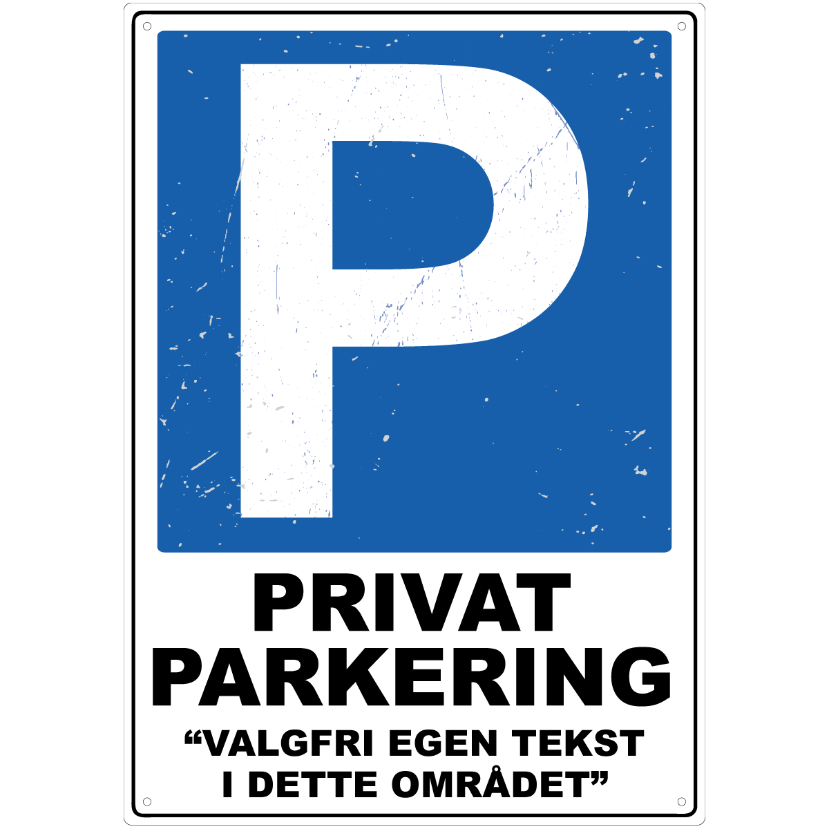Metallskilt med tekst Metallskilt med tekst